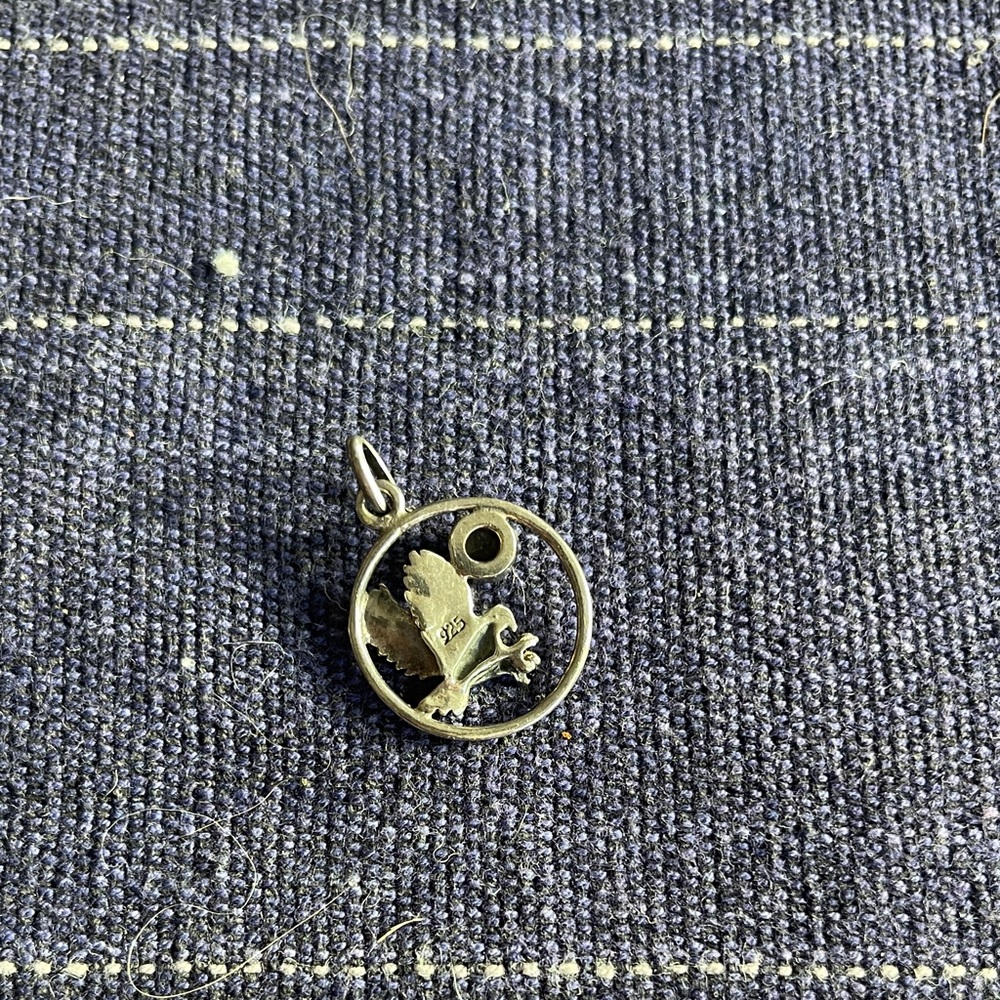 Black Onyx Eagle Solid 925 Sterling Silver Pendant - image 2